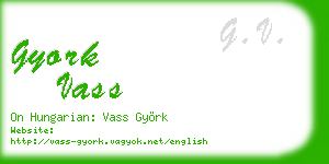 gyork vass business card