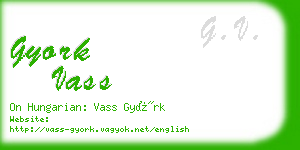 gyork vass business card